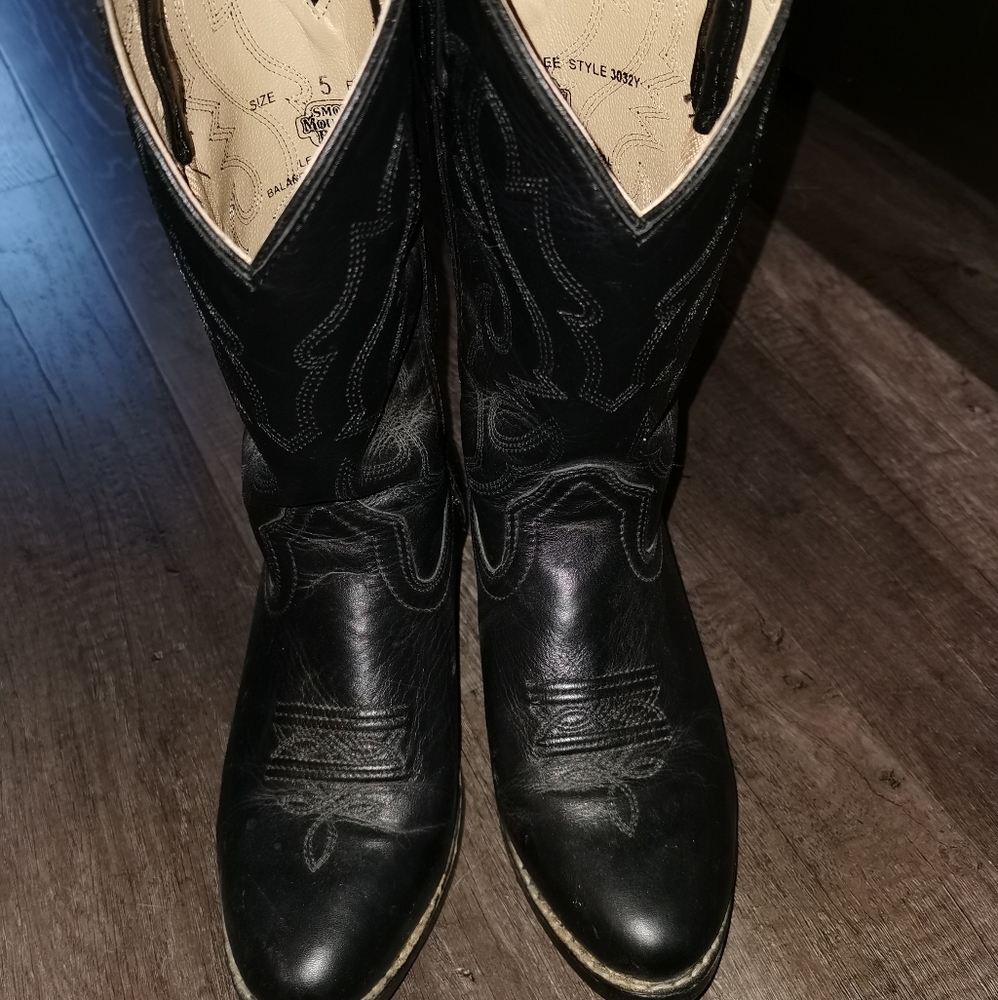Youth Cowboy Boots Black
